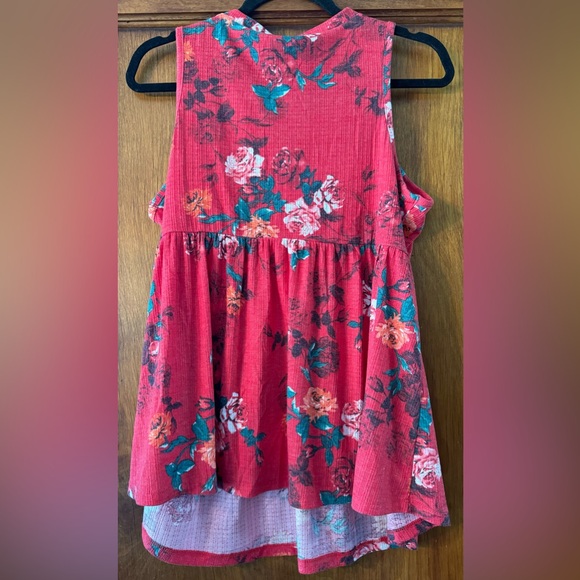 New With Tags Torrid Babydoll Textured Jersey V-Neck Lace-Up Lace Pieced Top- 00 - Picture 4 of 7